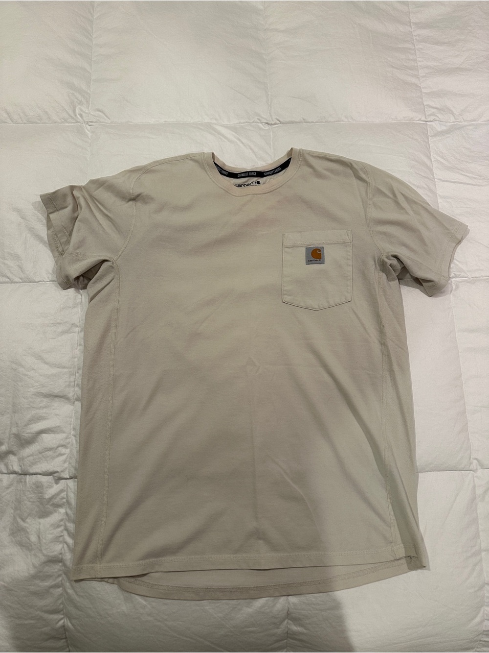 Carhartt Men’s Short-Sleeve Pocket Tee in Light Tan